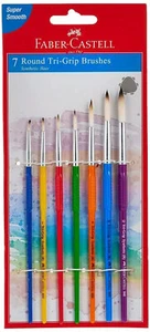 Faber-Castell Tri-Grip Brush - Round, Pack of 7 (Assorted) - Picture 1 of 3