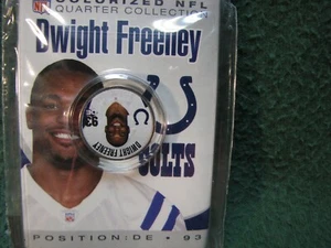 Dwight Freeney Colts 2004 NFL Properties Colored Statehood Quarter DWIGHT FREENEY Colts sellado - Imagen 1 de 2