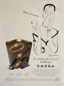 Anuncio de reloj Omega 1951 - Arte Pierre Simon - Anuncio impreso vintage - Estilo 2 - Imagen 1 de 1