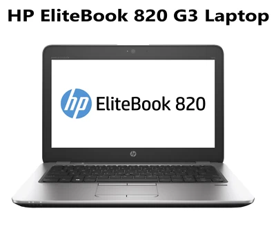 Fast HP EliteBook 820 G3 Laptop Core i5 6th Gen 16GB Ram 240GB SSD Windows 11 - Image 1 of 4