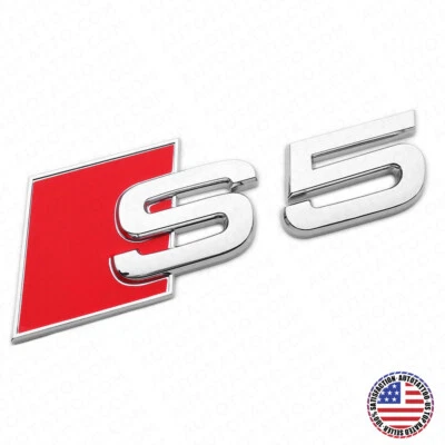 S5 OEM Chrome Rear Letter Tail Badge Trunk Nameplate Emblem Logo Sport - Image 1 of 4