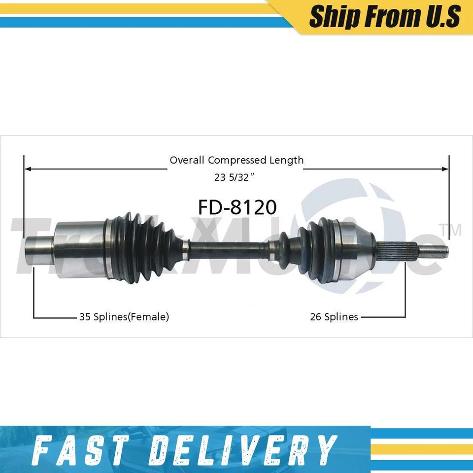 Eje delantero izquierdo lado conductor CV eje articulado para Ford Freestar 2004 2005 2006 2007 Foto 1 de 1