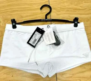 Emporio Armani Logo-Tape Badehose Weiß Größe Gr. US S It 48 - Bild 1 von 5