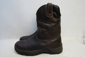 Cabelas Talla 10.5 D Cuello Áspero Ledger Wellington Trabajo Pull On Botas Cuero Marrón - Imagen 1 de 11