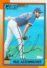 Paul Assenmacher autographed Baseball Card (Chicago Cubs) 1990 Topps #644