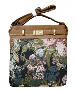 Tapestry Crossbody Purse Blossom Design Shoulder Bag - Picture 1 of 1
