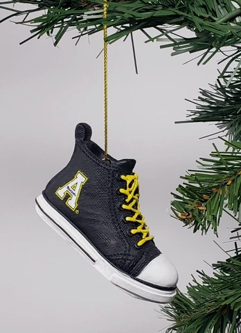Appalachian State Mountaineers App Sneaker Shoe Resin Christmas Ornament 3" Cover