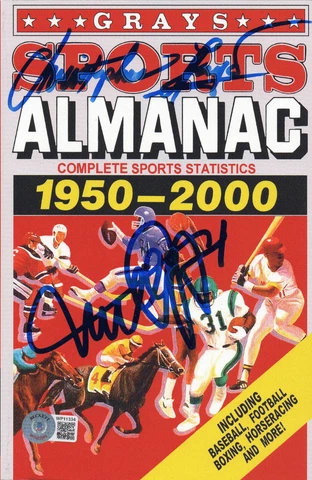 CHRISTOPHER LLOYD MICHAEL J FOX SIGNED AUTOGRAPHED GRAYS ALMANAC BECKETT BAS COA Cover