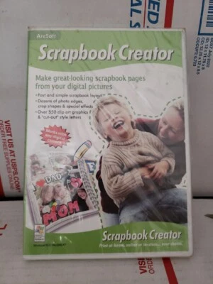 ArcSoft Scrapbook Creator Great Looking Scrapbook Pages PC Software ~ Shelf62k - Image 1 of 2