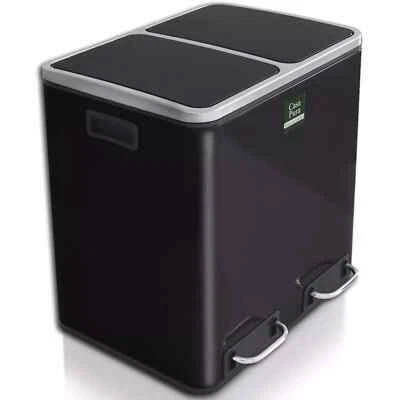 Schwarz Mülleimer Felix Treteimer Abfalleimer Trennmülleimer Mit Schließdämpfer - Bild 1 von 4