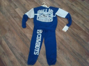 DALLAS COWBOYS jogger jogging pants sweat shirt BOYS sz 12 PAJAMAS vintage - Picture 1 of 6