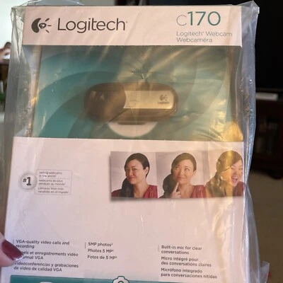 Logitech C170 Webcam Camera For Laptop Computer PC - Image 1 of 3