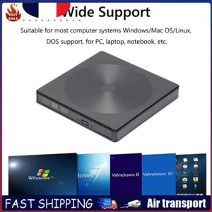 # Boîtier de lecteur optique externe USB3.0 + Type-C DVD/CD pour ordinateur port - Imagen 1 de 6