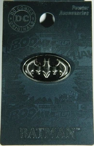 Disfraz de Batman cofre murciélago cómic logotipo esmalte metal peltre prendedor NUEVO SIN USAR - Imagen 1 de 1