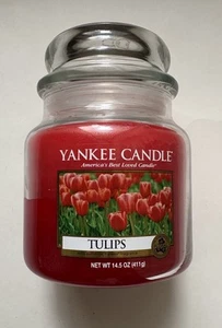 Yankee Candle TULPEN 14,5 oz. MEDIUMES Glas NICHT MEHR PRODUZIERT RARITÄT ARTIKEL - Bild 1 von 3