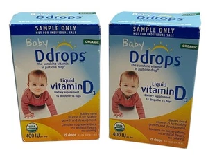Baby D drops Liquid Vitamin D3 400 IU/Drop 15 Drops 0.5 mL 0.016 fl oz Exp 07/27 - Picture 1 of 3