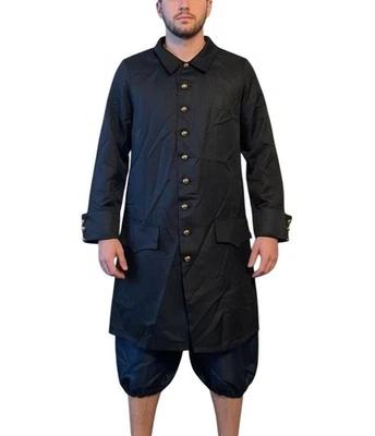 Colonial Costume Set: Black Jacket & Pants With Button Accents Cuffed Sleeves & - Image 1 of 4