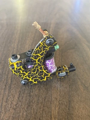 tattoo machine Yellow And Black Crackle VNTG Style Not Gun - Image 1 of 4