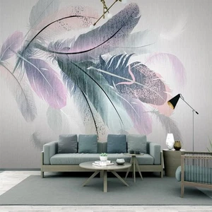 Fotomural no tejido papel pintado murales plumas abstractas de colores moderno 9661 - Imagen 1 de 6