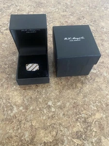 Men's Diamond Cluster Ring 1/4 Ct tw Size 10-14k Gold Plated Sterling Silver - Picture 1 of 5