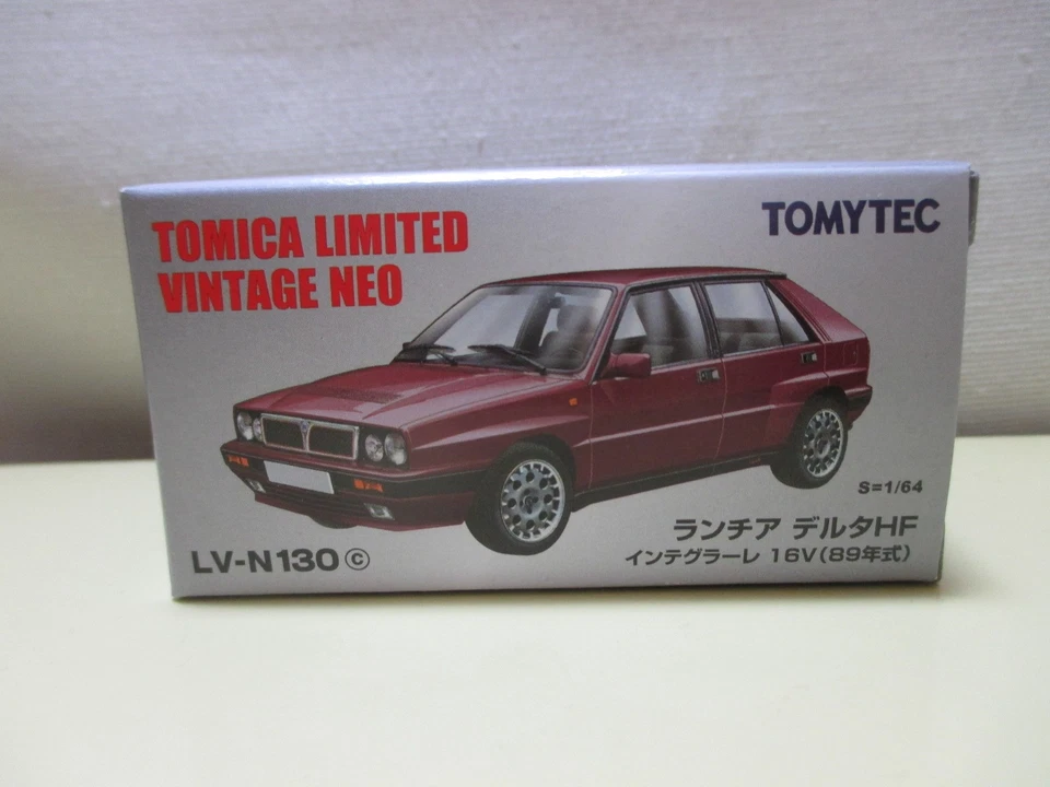 Tomica Limited Vintage Neo LV-N130c 1/64 Lancia Delta HF Integrale 16V Wine Red - Image 1 of 1
