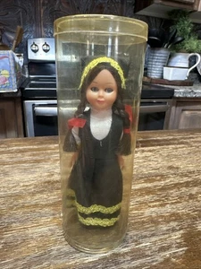 Grecia folklore bambola bionda con trecce vintage souvenir doll 6" - Foto 1 di 3