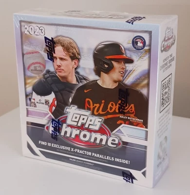 ¡Mega caja cromada Topps 2023 MLB tarjetas de béisbol selladas con 10 tarjetas X-Fractor! Foto 1 de 4
