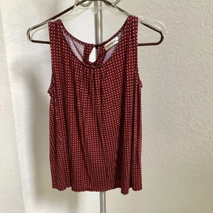 IGenjun Damen Top Shirt Bluse Größe M Ärmellos. Rot & Schwarz. Geraffte Vorderseite - Bild 1 von 2