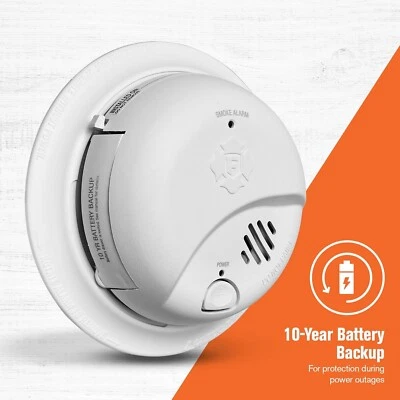 First Alert Smoke Detector Alarm SMI105-AC Interconnect Hardwire 10 Year Battery - Image 1 of 4