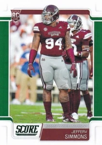 JEFFERY SIMMONS 2019 SCORE GREEN PARALLEL BASE ROOKIE RC #397 MSU TITANS - Picture 1 of 1