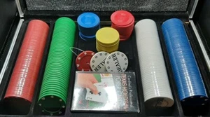 Cardinal's Professional Texas Hold Em Poker Metal Briefcase Extra Chips OPEN BOX - Picture 1 of 6