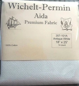Wichelt Imports PREMIUM Cross Stitch Fabric AIDA 14 ct 18" X 25" ANTIQUE WHITE - Picture 1 of 1