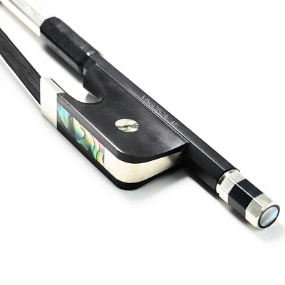 francese arco per contrabbasso fibra di carbonio 100BFB 4/4 Capelli neri - Immagine 1 di 4