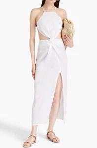 Ronny Kobo Linen Cutout Halter Dress Size S - Picture 1 of 3