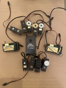 Lot of Airtronics Components -9 Servos And 2 dual FM Receivers - Sail Untested! - Picture 1 of 6