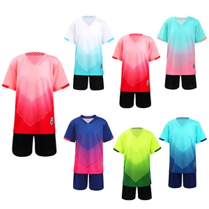 Kid Boy Sport Set Soccer Jersey T-Shirt + Shorts Football  Sports Tennis AU - Picture 1 of 81