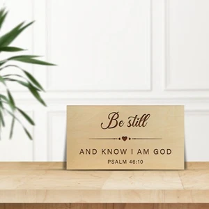 Farmhouse Style Bible Verse Wood Sign, Wooden Wall Decor, Jesus Décor (Engraved) - Picture 1 of 13