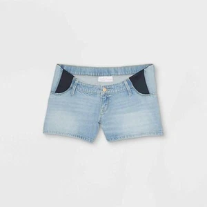 Panel Side Maternity Isabel Jean Shorts Ingrid Midi Size NEW SIZE WASH - Picture 1 of 10