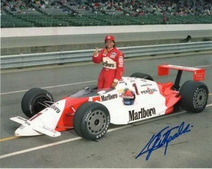 Emerson Fittipaldi autographed 1990 Indy 500 8x10 photo - 2 Time Winner - Picture 1 of 1