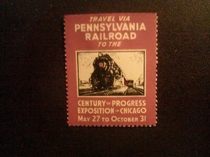 *PENNSYLVANIA RAILROAD* TRENO/BAGAGLI/ETICHETTA TIMBRO VINTAGE circa 1,75" x 1,50" - Foto 1 di 1