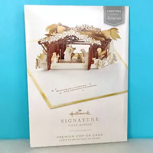 Hallmark Signature Paper Maravilla Navidad Belén Pop-up Tarjeta Religiosa - Imagen 1 de 2