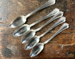 Antique Silverplate Wm. ROGERS CONTINENTAL? 1914 Citrus Fruit Spoons Lot of 5 - Picture 1 of 10