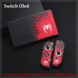 Custodia Tema Spider Man per Nintendo Switch Oled Joy Con Controller Cover Silicone - Foto 1 di 13