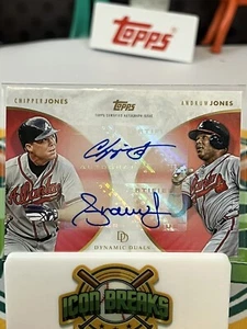 2022 Topps Dynamic Duals Chipper Jones Andruw Jones Auto 08/10 - Bild 1 von 1