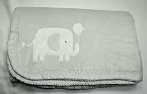 Coperta bambino Kidsline Grigio Elefante con Palloncino Peluche Sherpa Bianco - Foto 1 di 4
