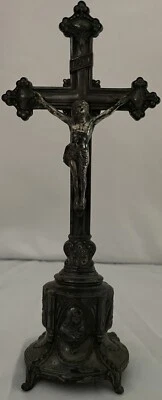 Antiguo Crucifijo Jenning Brothers 142 12" Placas de Plata Altar Jesús Cristianismo Foto 1 de 4