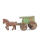 Vintage Cast Iron US Mail Horse and Wagon Toy