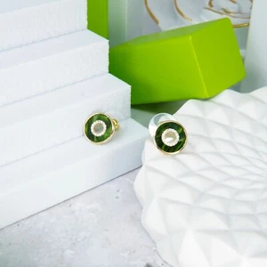 Premium Aurora Crystal Gold Plated Sterling Silver Fashion Jewelry Earring - Picture 1 of 4