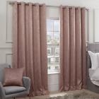 Blackout Eyelet Curtains Regency Damask Thermal Lined Ring Top Curtain Pairs