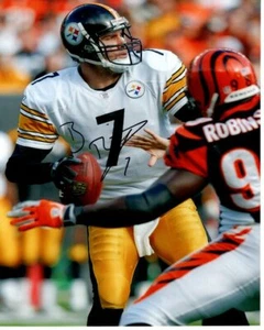 Foto firmada de BEN ROETHLISBERGER 8x10 de los NFL PITTSBURGH STEELERS con holograma certificado de autenticidad - Imagen 1 de 2